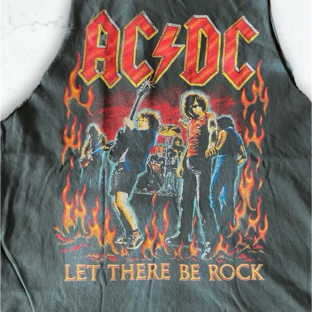 Daydreamer AC/DC Graphic Charcoal Muscle Tee - Picture 7 of 12